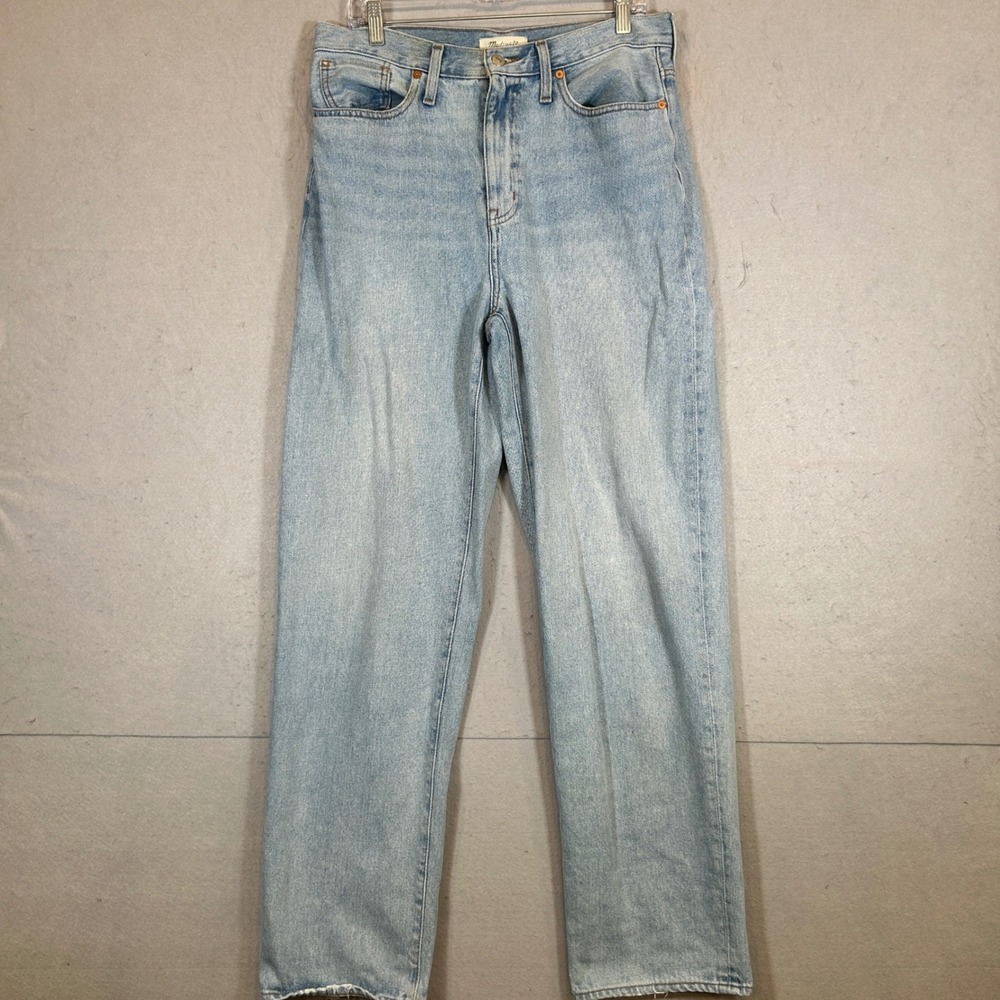 Madewell Jeans Womens 29 Baggy Straight Light Wash Denim High Rise